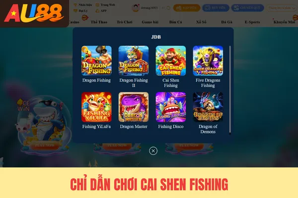 Chỉ dẫn chơi Cai Shen Fishing