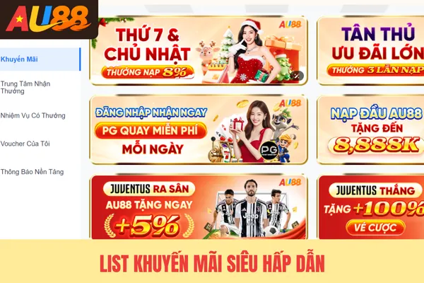 List khuyến mãi siêu hấp dẫn